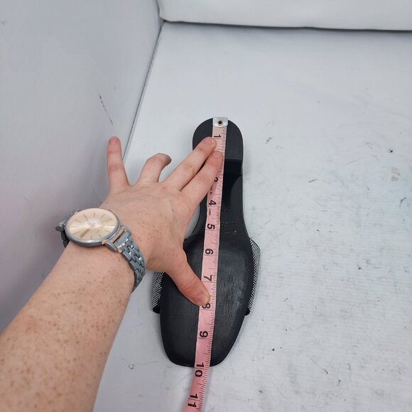 Givenchy Silver Crystal Black 4G Heel Slip on Sandal - Picture 5 of 11